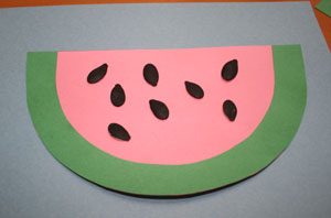 kids watermelon craft