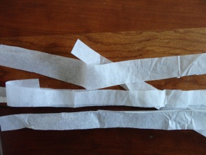 mummy craft paper strips