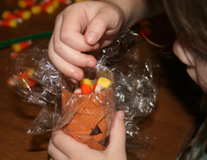 candy jack o lantern craft