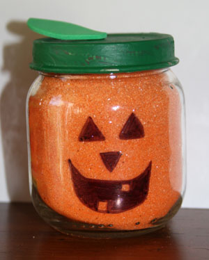 sand jack-o-lantern craft