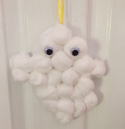 cotton ball ghost craft