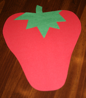 strawberry card craft