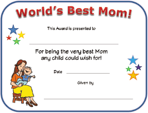 worlds greatest mom certificate