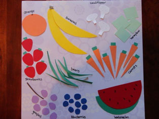 cardstock produce craft