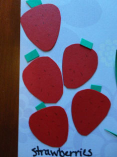 cardstock strawberries
