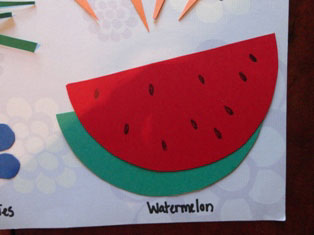 cardstock watermelon craft