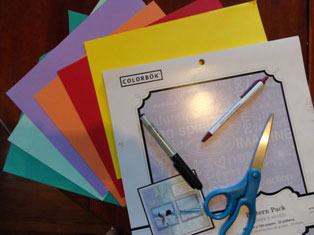 numbers placemat craft materials