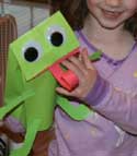frog puppet craft