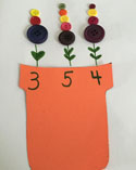counting button flowers craft