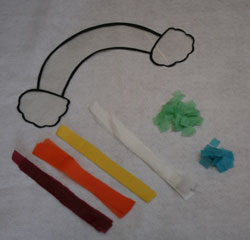 rainbow craft materials