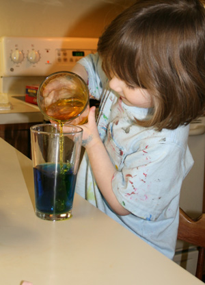 food coloring rainbow craft
