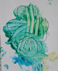Finger paint shamrock toddler version