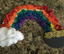 tissue paper rainbow craft