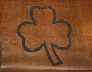tissue paper shamrock craft
