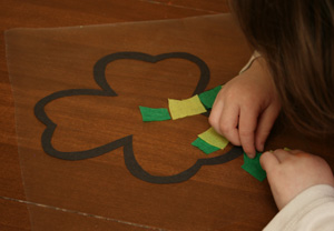 kids shamrock craft