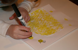 beehive craft drawing bees