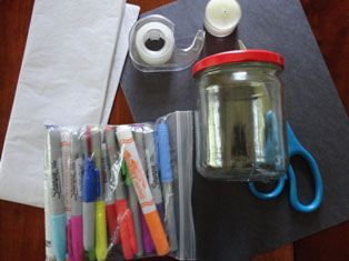 ocean in a bottle craft materials