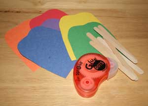 popsicle matching craft materials