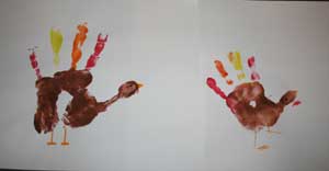 handprint turkeys