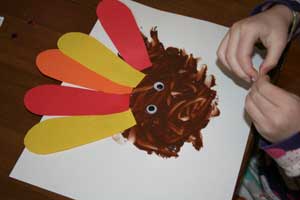 pudding turkey craft eyes