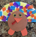 tissue paper turkey craft