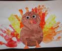 finger paint turkey craft