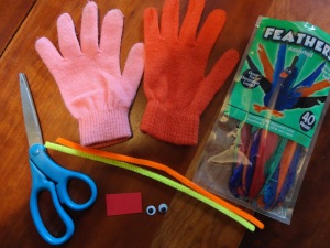 turkey hand puppet craft materials
