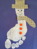 footprint snowman craft