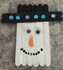 popsicle stick snowman magnet craft