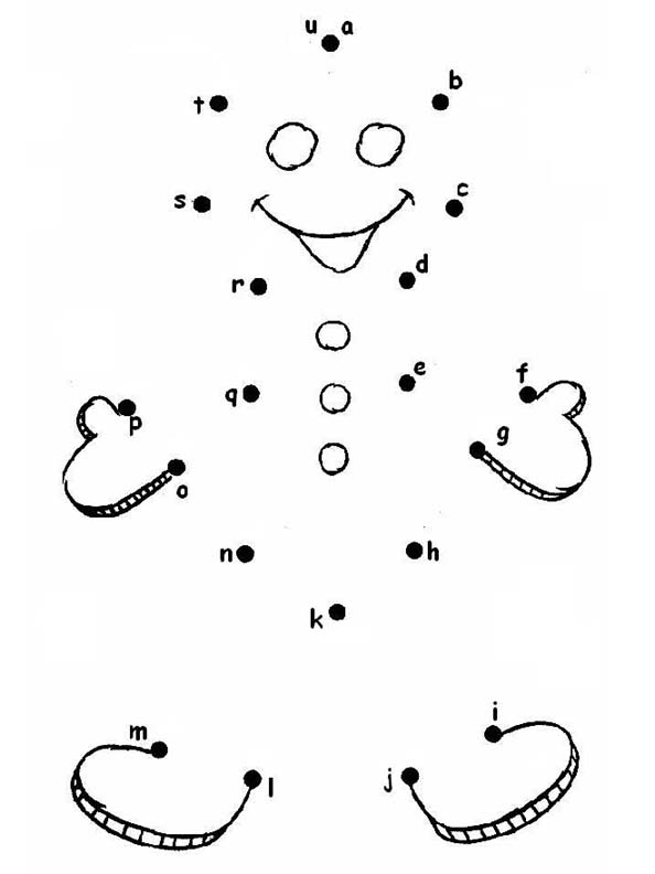 Dot to Dot Page Print your Dot To Dot Gingerbread Man page All Kids