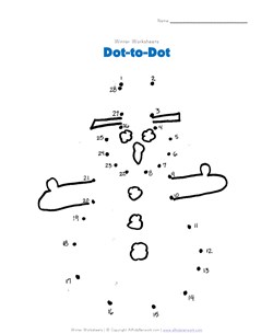 Snowman dot to dot