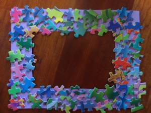 puzzle piece picture frame