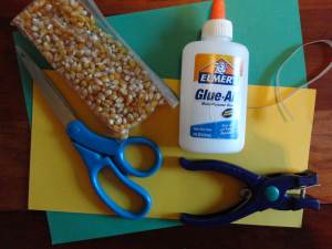 100th day corn craft materials