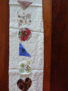 fabric shapes 100th day craft