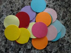 colored cardstock pieces