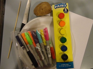 100 day potato patterns craft materials