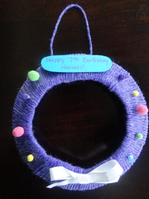 paper plate birthday wreath craft