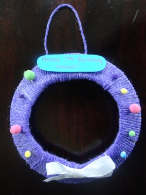 birthday party wreath craft
