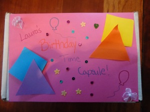birthday time capsule craft