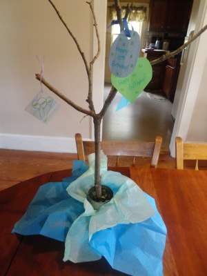 decorative birthday tree craft