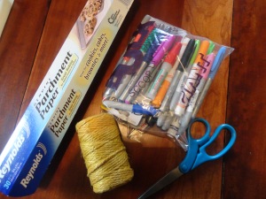 treasure map craft materials