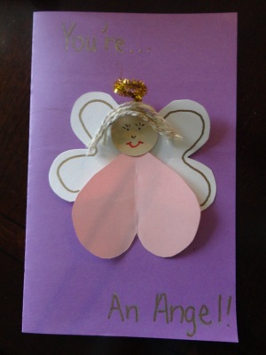 angel greeting card craft