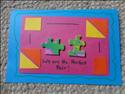 puzzle piece card craft