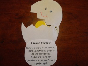 humpty dumpty nursery rhyme craft