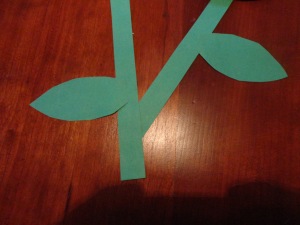 paper flower stem craft