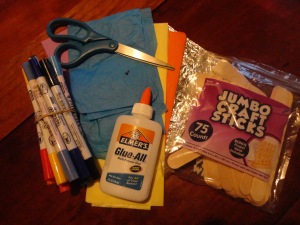 ten little fish craft materials
