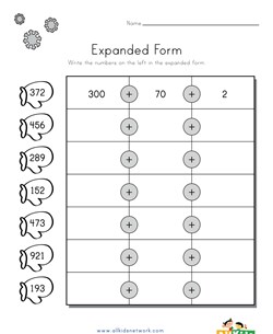 Winter Expanded Form Worksheet