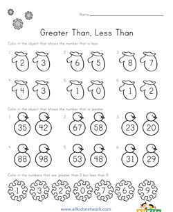greater than less than picture comparison worksheet