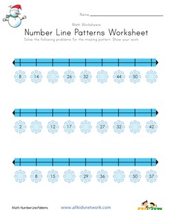 Winter Number Line Worksheet