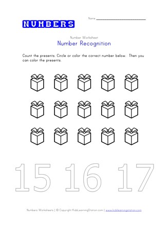 Counting Number Fifteen 15